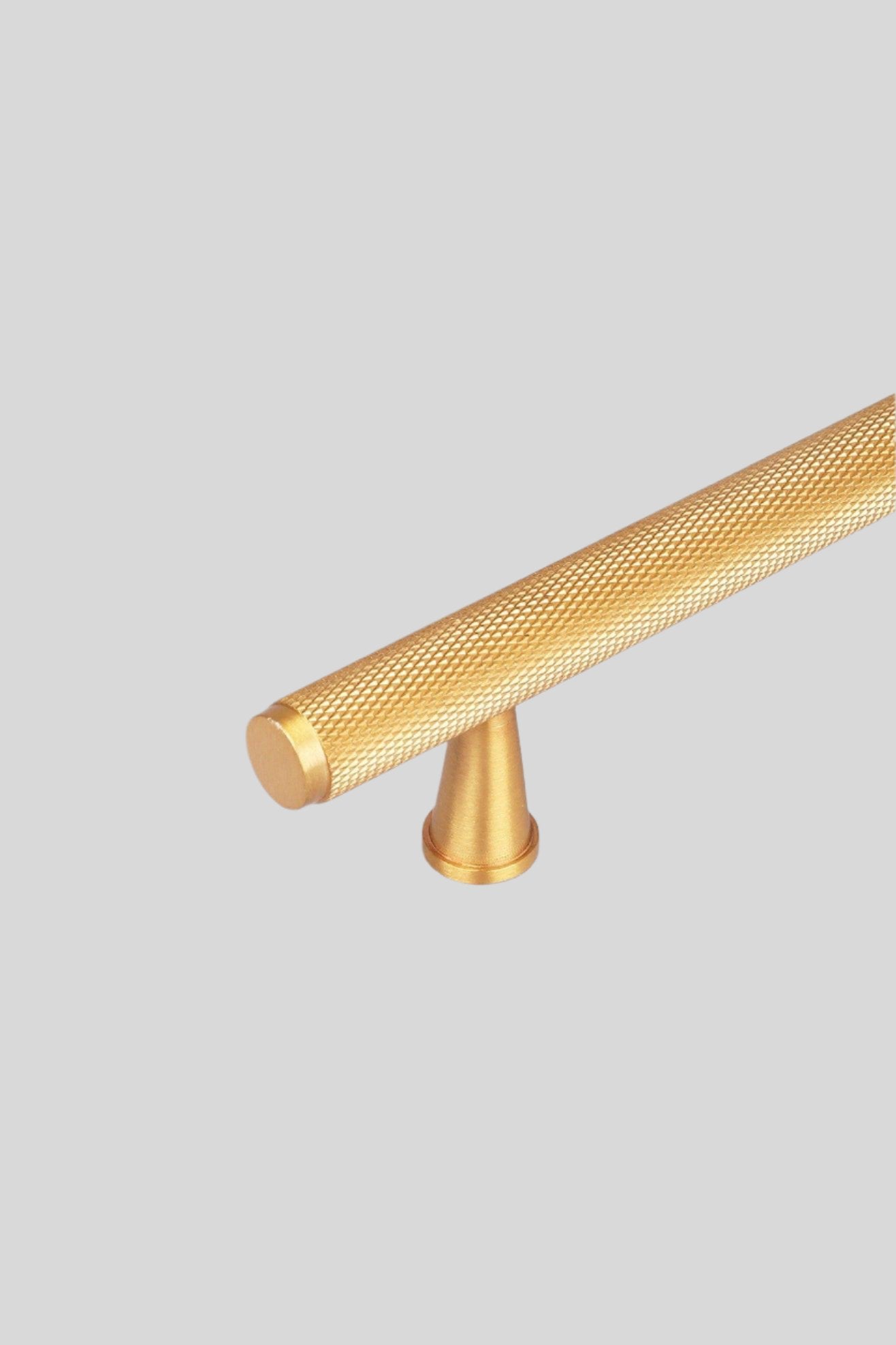 Metalware Direct Mayfair Collection Solid Brass Matt Finish Knurled T-Bar Kitchen Cupboard Handles